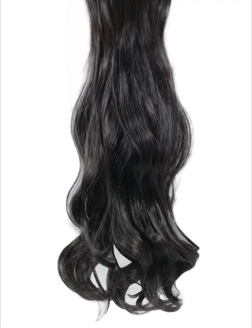 Wavy Long Full Head Clip-on Hair Extensions – Synthetic